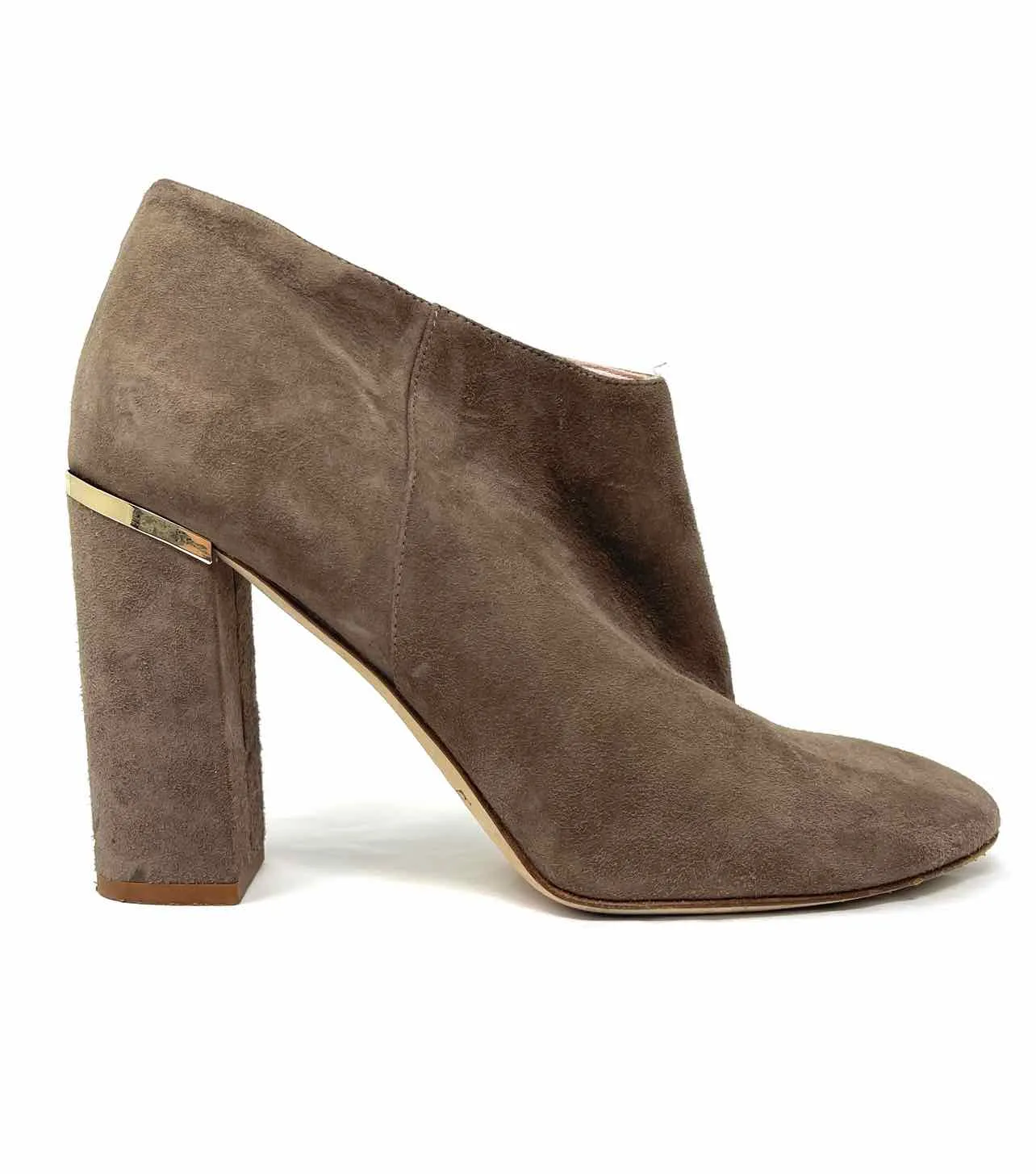 Bottes chelsea en daim taupe avec fermeture éclair Kate Spade taille 9.5