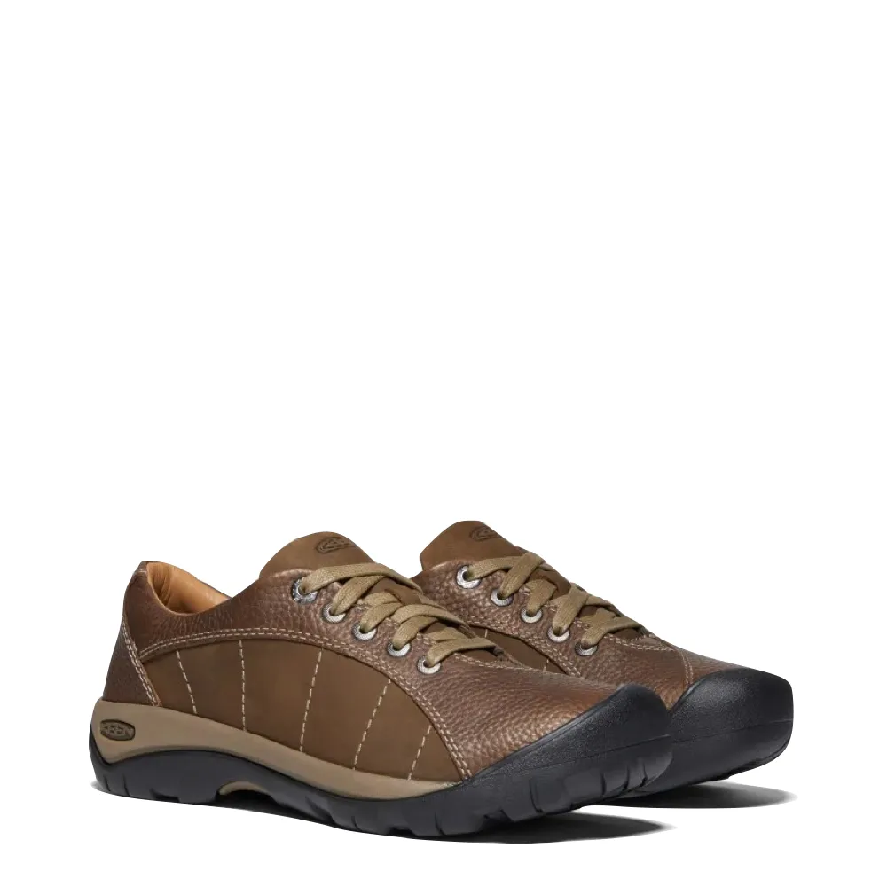 KEEN Femmes Presidio Lacet en Cuir Cascade Marron