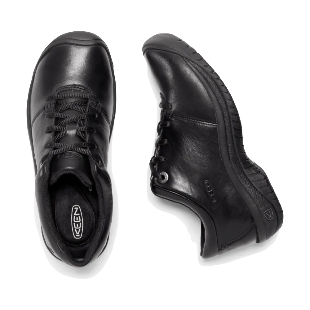 KEEN Chaussures Oxford en Cuir Résistant au Glissement pour Femme en Noir