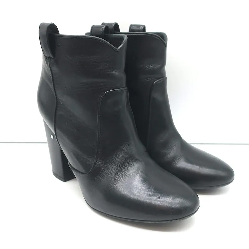 Bottes cheville Pete en cuir noir Laurence Dacade Taille 37.5 Bottines à talon haut