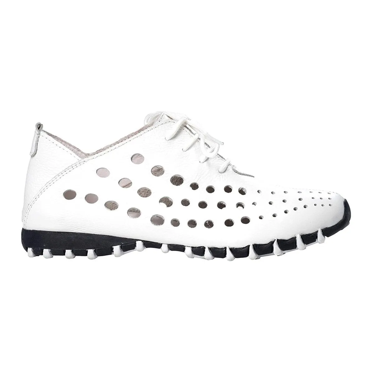 Litfoot Femmes Oxford LF9010 Cuir Blanc