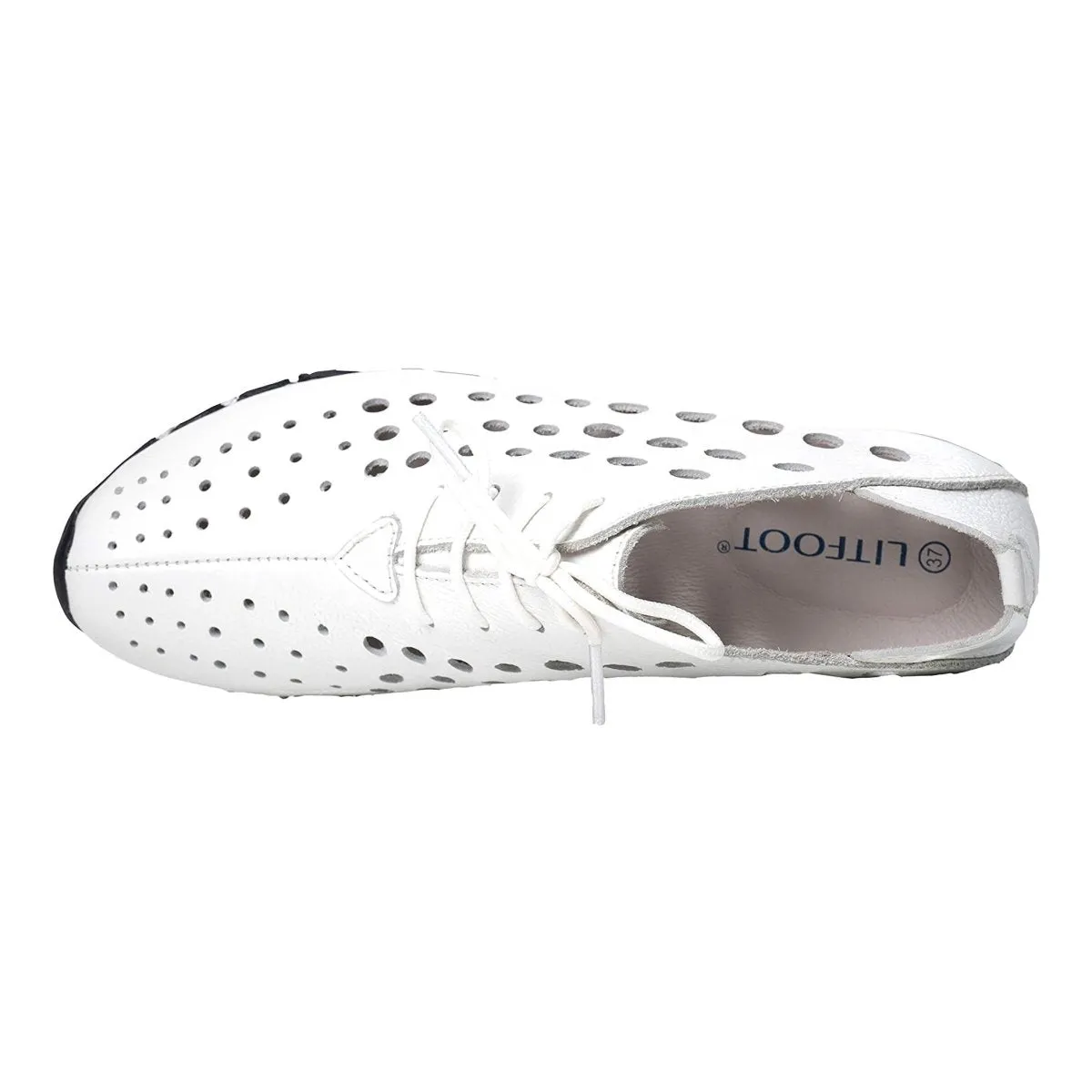 Oxford Femme Litfoot LF9010 en Cuir Blanc