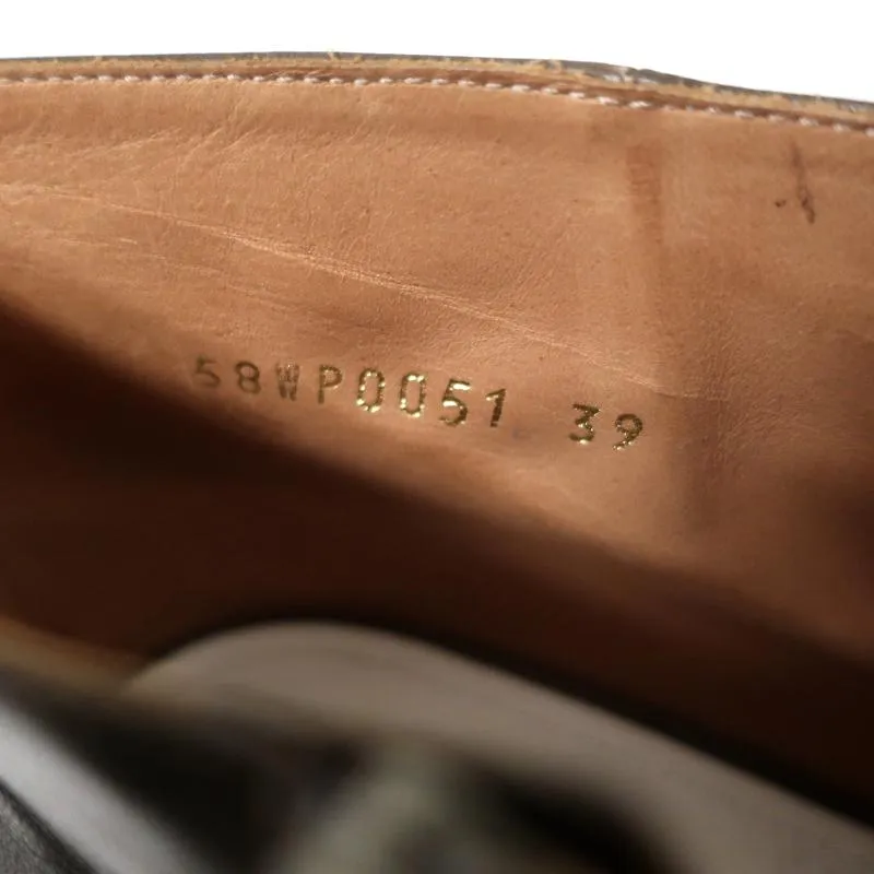 Bottines Maison Margiela à bout ouvert en cuir marron taille 39 avec talon courbé