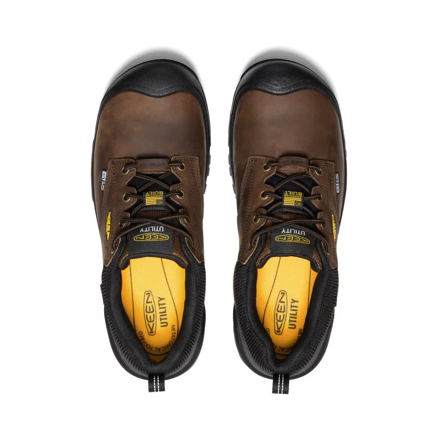 Chaussure Oxford Imperméable pour Homme avec Embout en Carbone | Terre Foncée/Noir