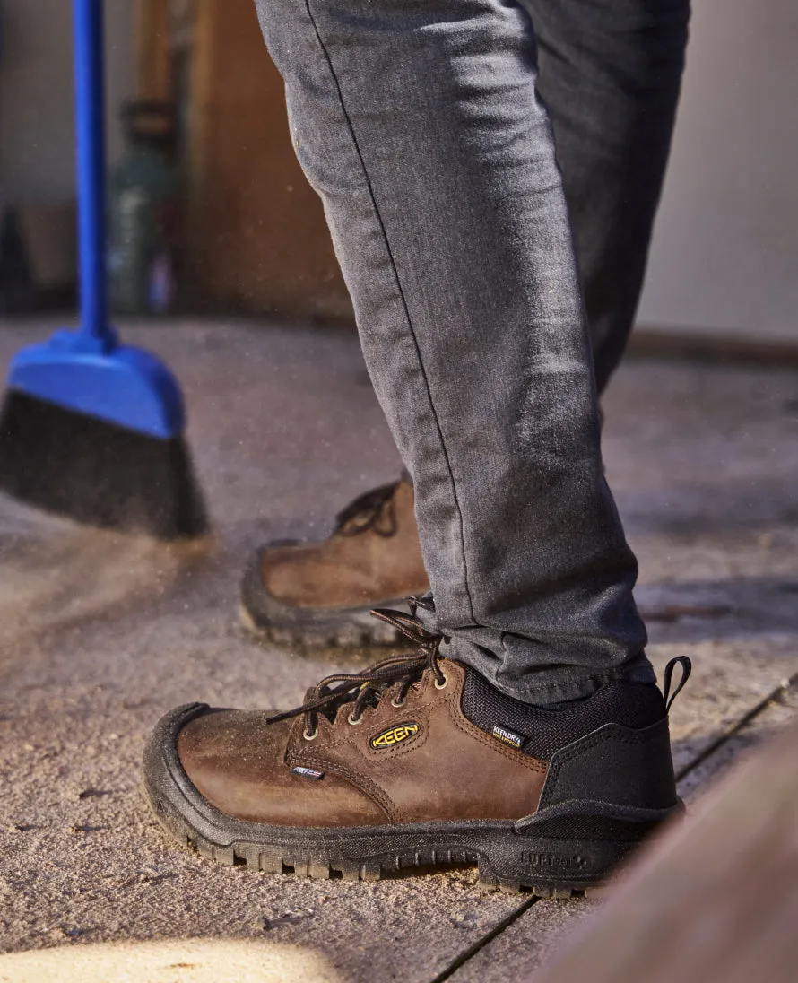 Chaussure Oxford Imperméable pour Homme avec Embout en Carbone | Terre Foncée/Noir