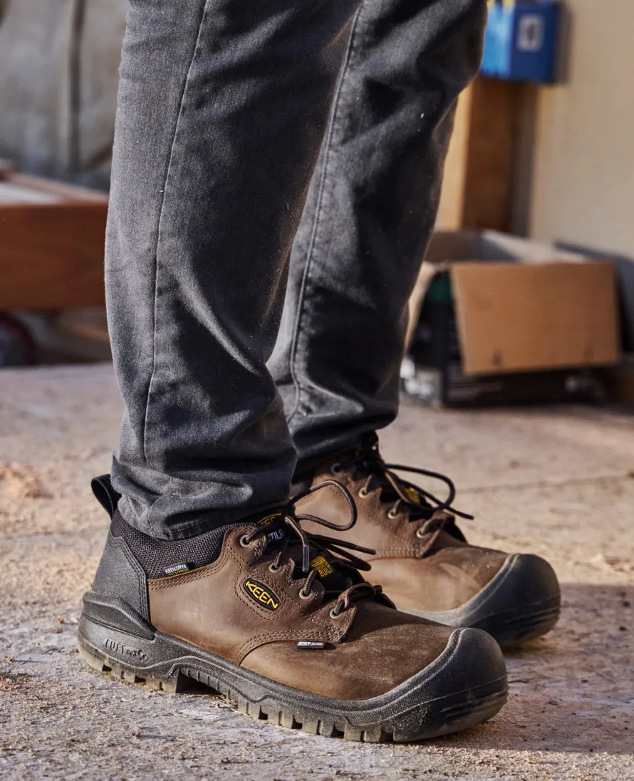 Chaussure Oxford Imperméable pour Homme avec Embout en Carbone | Terre Foncée/Noir