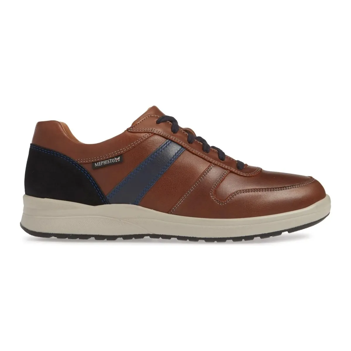Chaussures Mephisto pour Homme Vito en Nubuck Tan/Bleu Marine