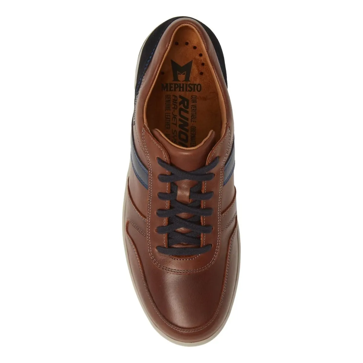 Chaussures Mephisto pour Homme Vito en Nubuck Tan/Bleu Marine