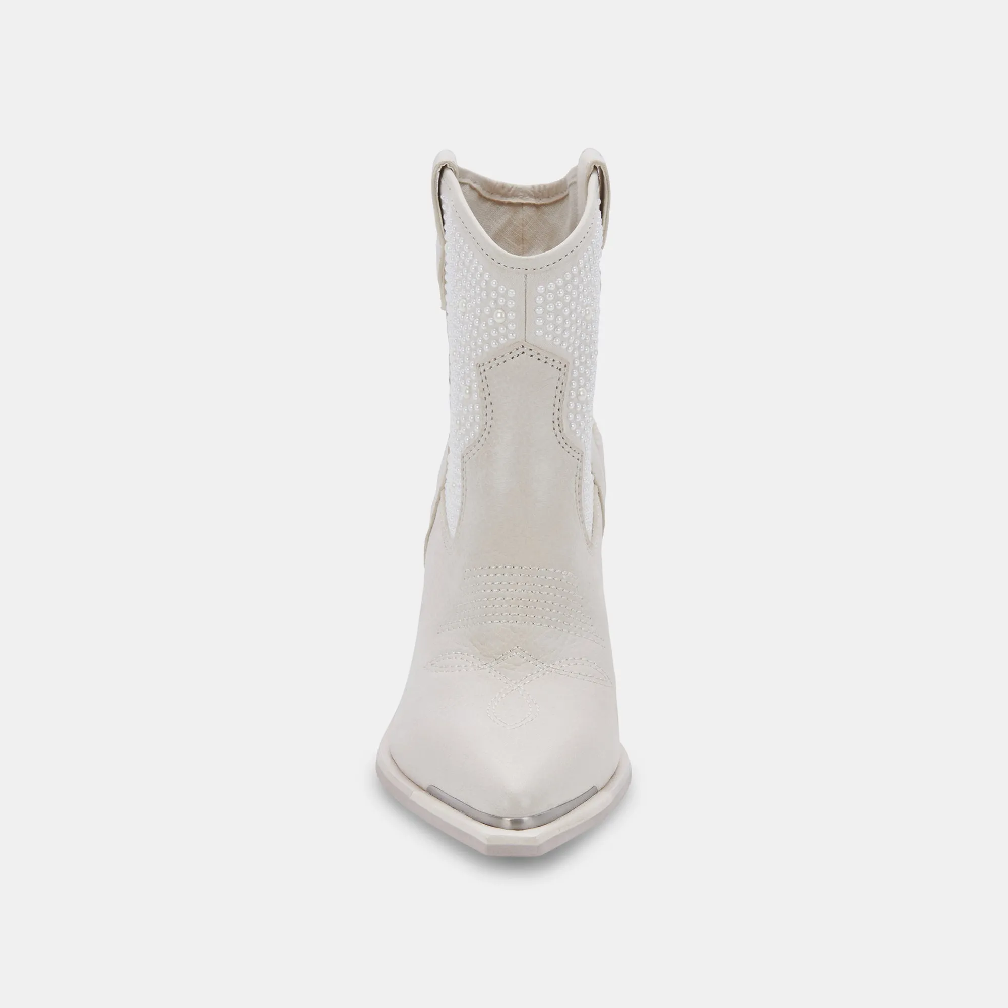 NASHE BOOTIES PERLES BLANCHES