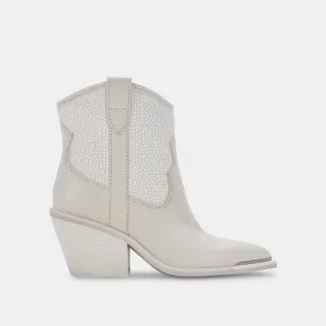 NASHE BOOTIES PERLES BLANCHES