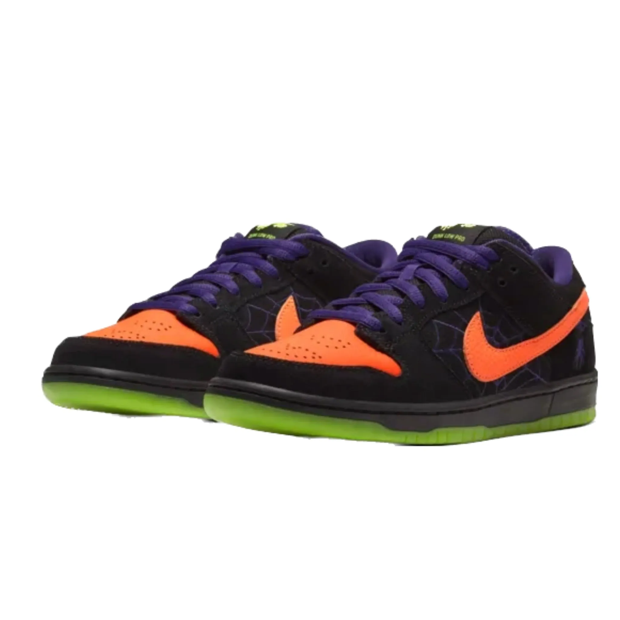 Nike SB Dunk Low Nuit de Malice Halloween Noir Orange Violet Vert Électrique Nike Dunk