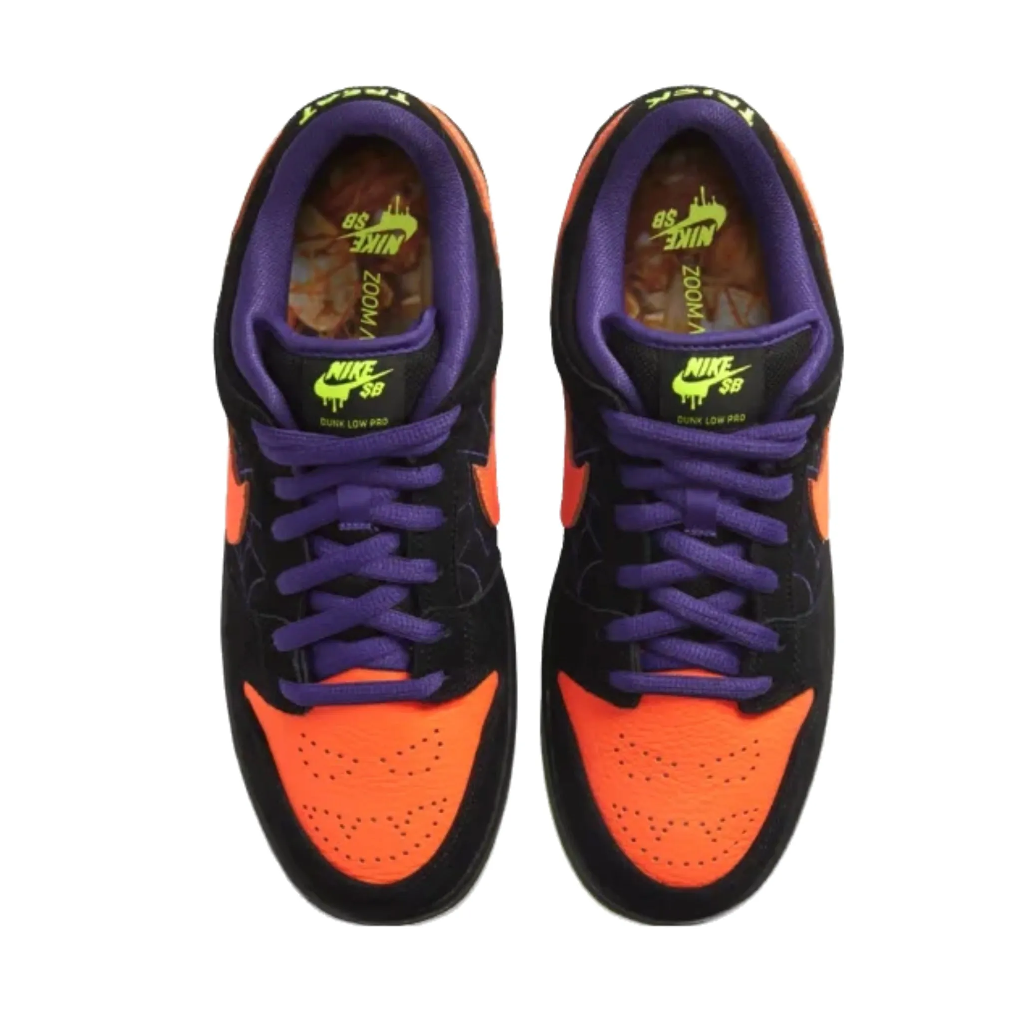 Nike SB Dunk Low Nuit de Malice Halloween Noir Orange Violet Vert Électrique Nike Dunk
