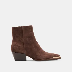 BOTTINES NONAH CUIR SUÉDÉ MARRON FONCÉ