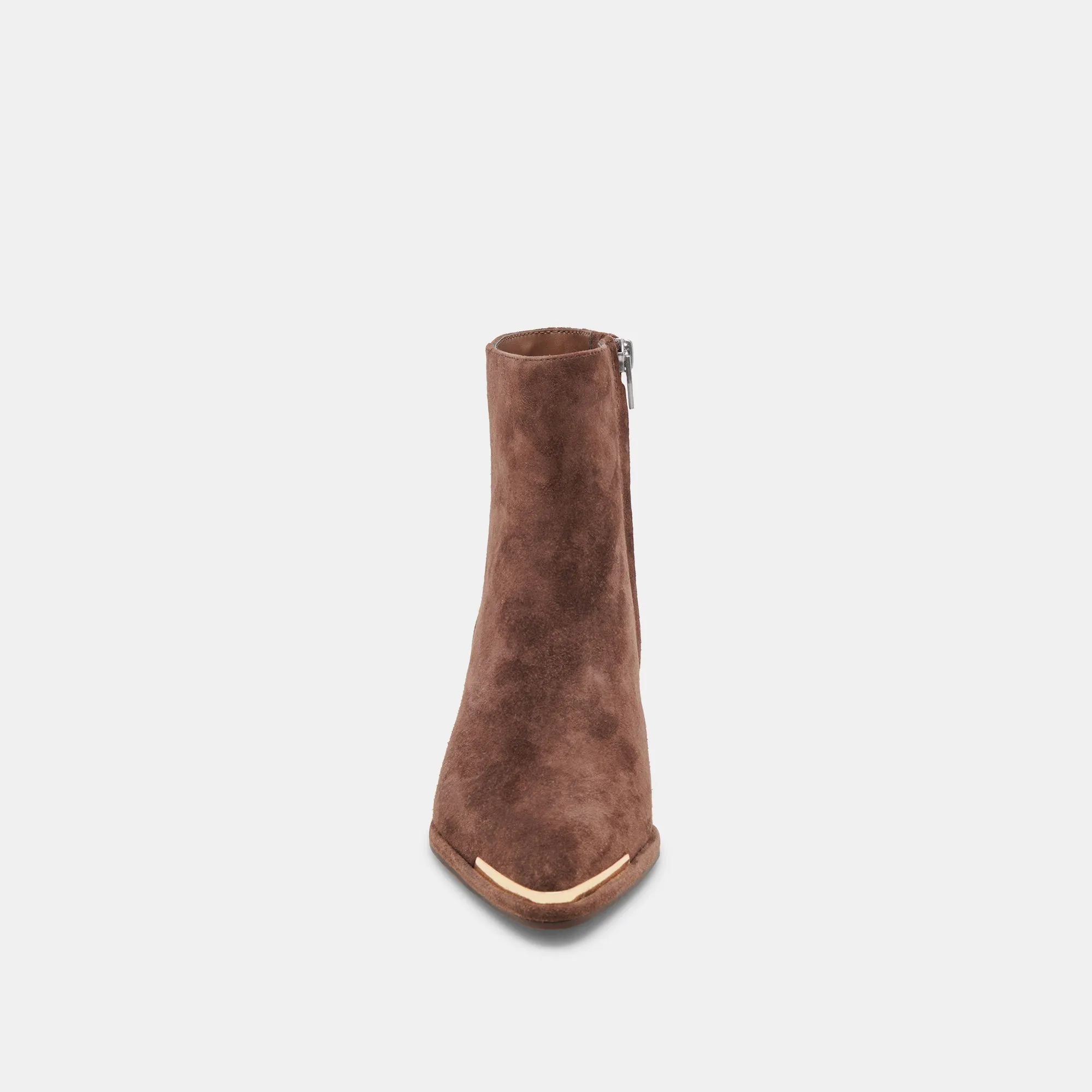 BOTTINES LARGES NONAH EN DAIM BRUN FONCÉ