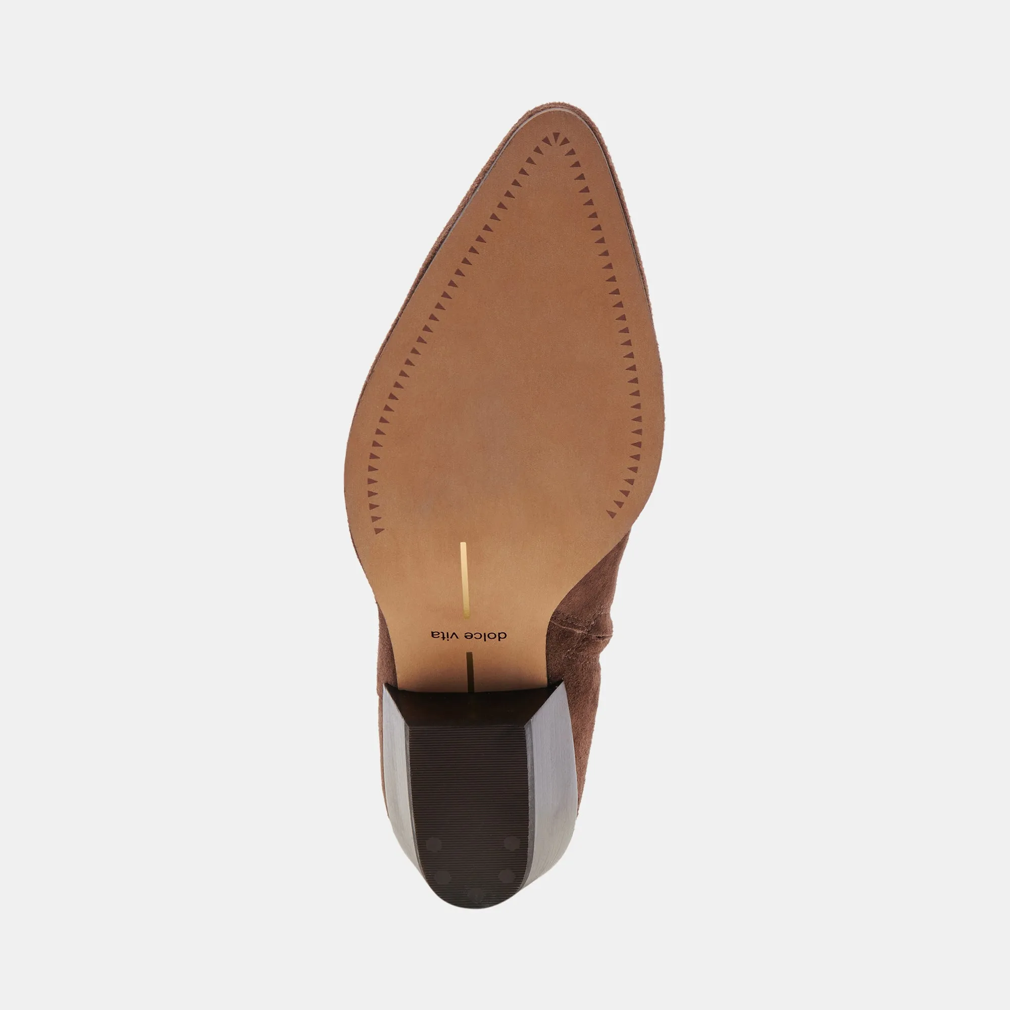 BOTTINES LARGES NONAH EN DAIM BRUN FONCÉ