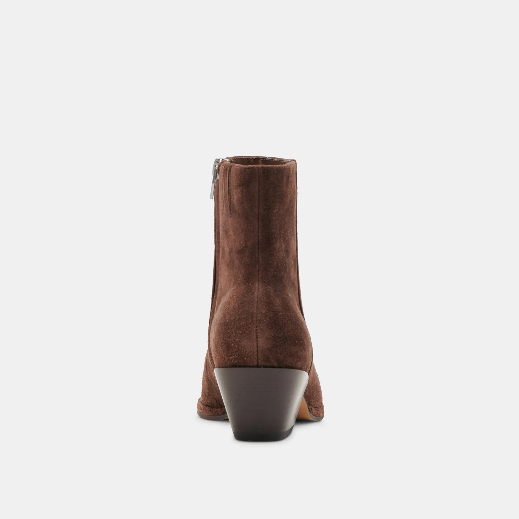 BOTTINES LARGES NONAH EN DAIM BRUN FONCÉ