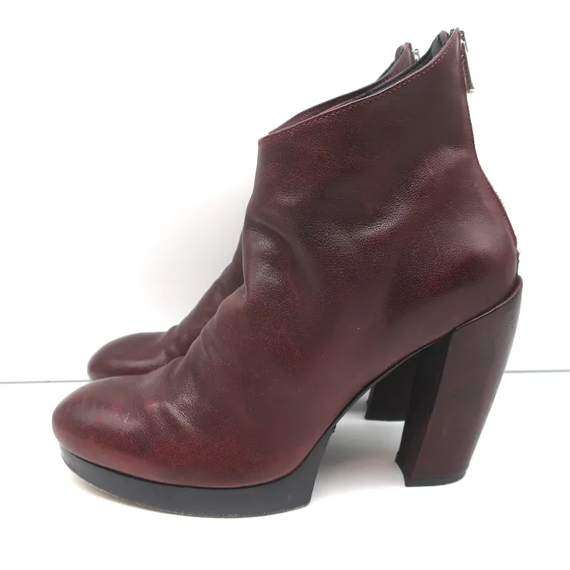 Bottes Chelsea Officine Creative Plateforme Vin Cuir Taille 40 Talon Haut