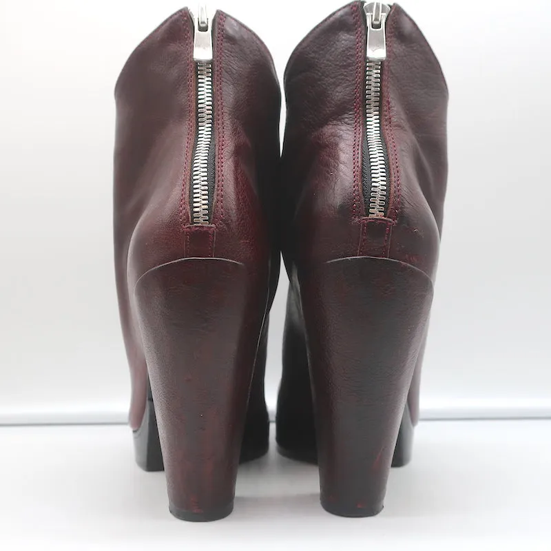 Bottes Chelsea Officine Creative Plateforme Vin Cuir Taille 40 Talon Haut
