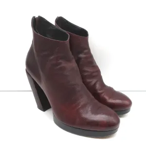 Bottes Chelsea Officine Creative Plateforme Vin Cuir Taille 40 Talon Haut