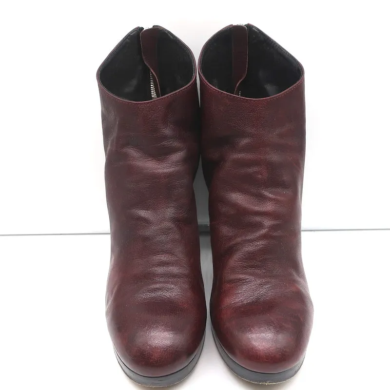 Bottes Chelsea Officine Creative Plateforme Vin Cuir Taille 40 Talon Haut