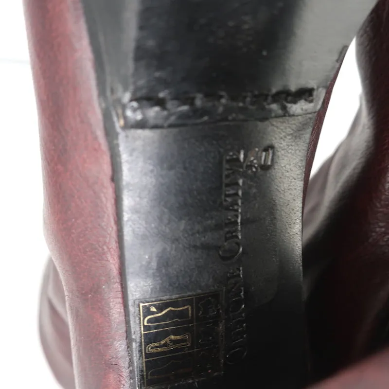 Bottes Chelsea Officine Creative Plateforme Vin Cuir Taille 40 Talon Haut
