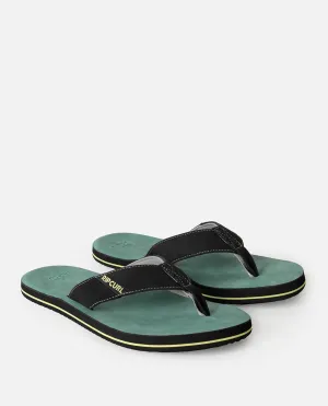 Oxford Bloom Tongue Ouverte Flip Flops en Bleu Lagon