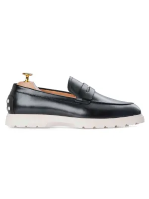 Penny Loafer - Noir Uni (Semelle Craie)
