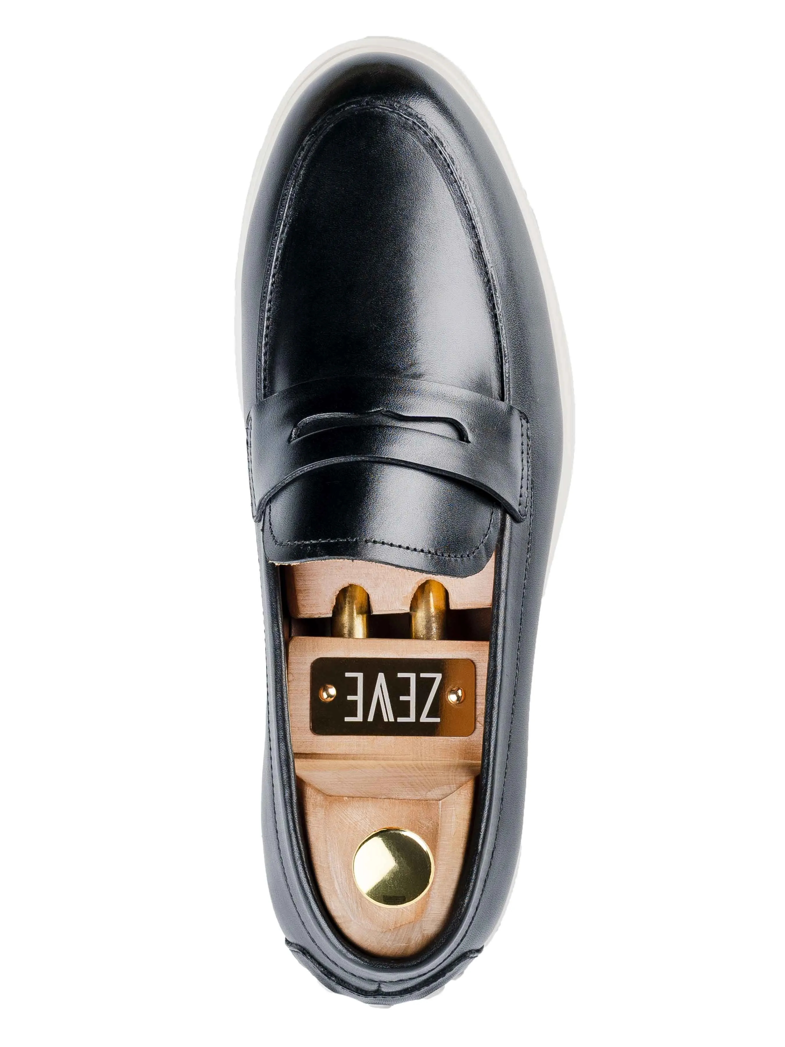 Penny Loafer - Noir Uni (Semelle Craie)