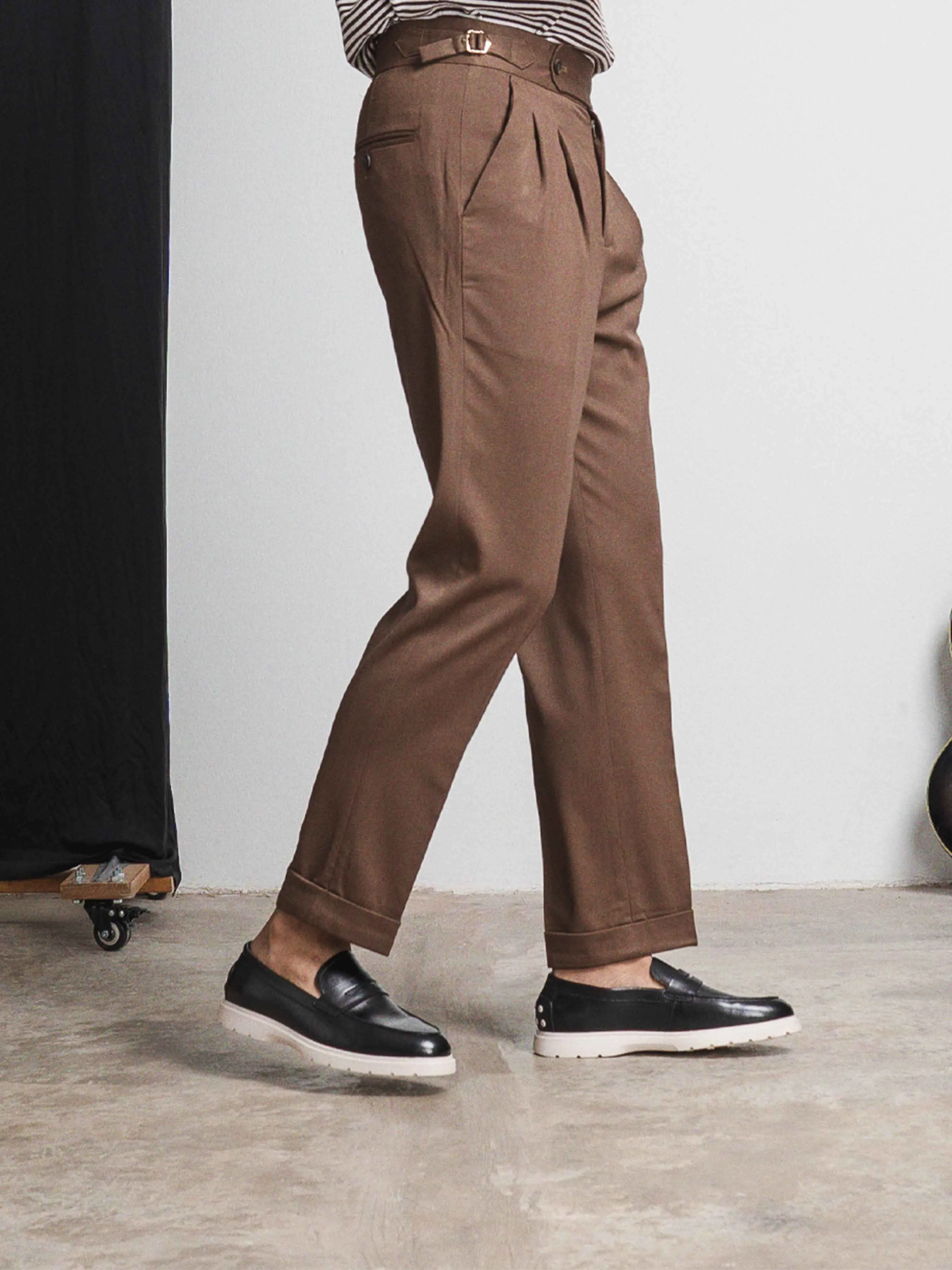 Penny Loafer - Noir Uni (Semelle Craie)