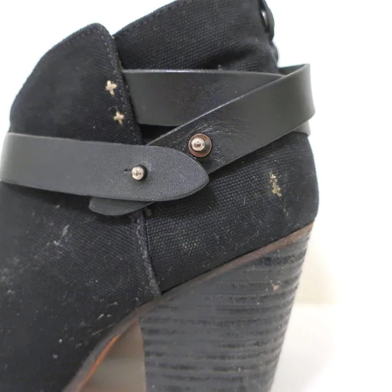 Bottes chelsea Harrow en toile noire Rag & Bone taille 39 à talon haut