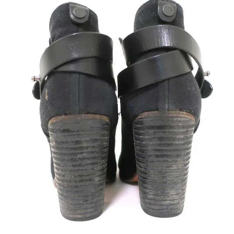 Bottes chelsea Harrow en toile noire Rag & Bone taille 39 à talon haut