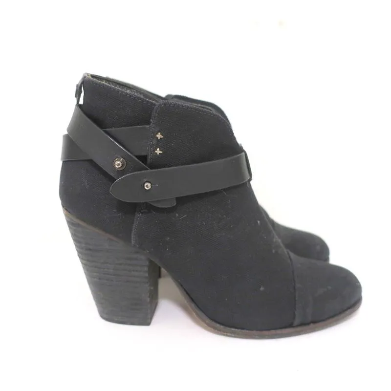 Bottes chelsea Harrow en toile noire Rag & Bone taille 39 à talon haut