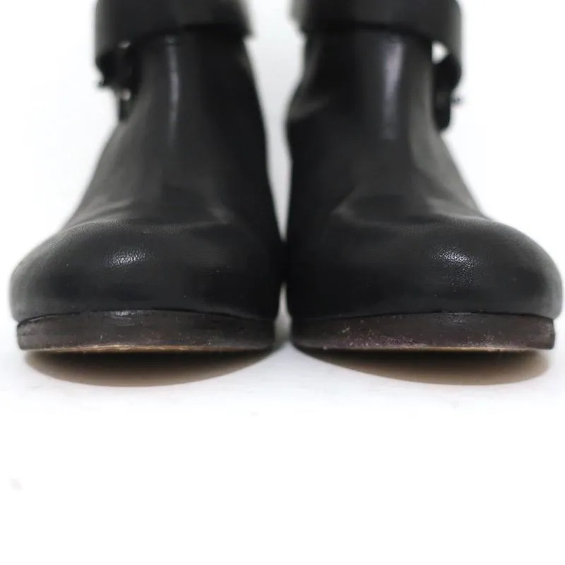 Bottes cheville Rag & Bone Harrow en cuir noir Taille 37.5 Bottines à bride cheville