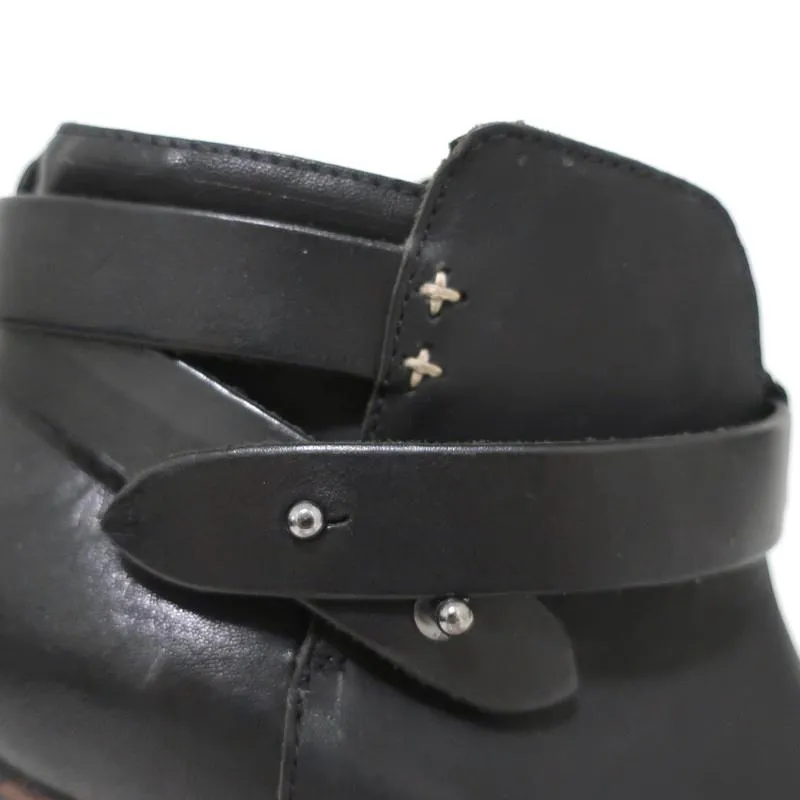 Bottes cheville Rag & Bone Harrow en cuir noir Taille 37.5 Bottines à bride cheville