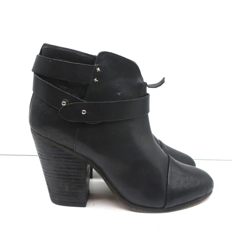 Bottes chelsea Harrow en cuir noir Rag & Bone Taille 38.5 à talon haut