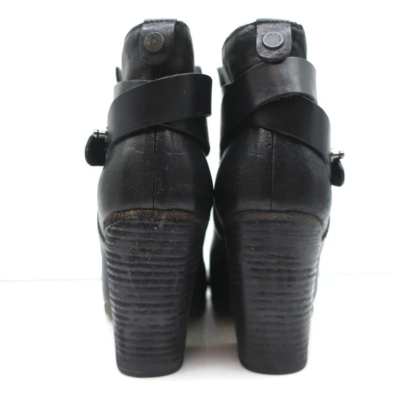 Bottes chelsea Harrow en cuir noir Rag & Bone Taille 38.5 à talon haut