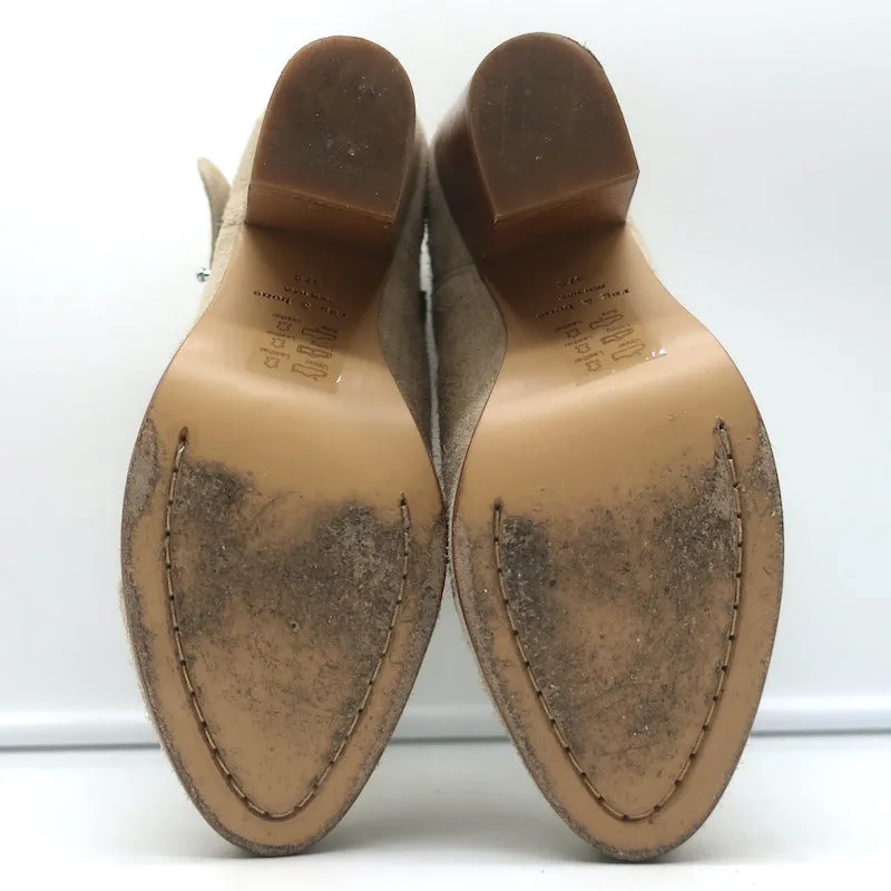 Bottes chelsea Harrow Rag & Bone en suédine stuc taille 37.5 à talon haut
