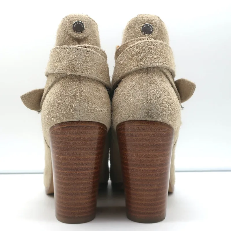 Bottes chelsea Harrow Rag & Bone en suédine stuc taille 37.5 à talon haut