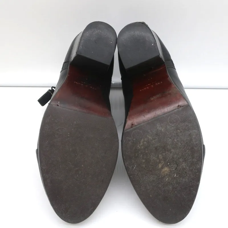 Bottes cheville Rag & Bone Margot à zip latéral en cuir noir taille 37.5 avec talon haut