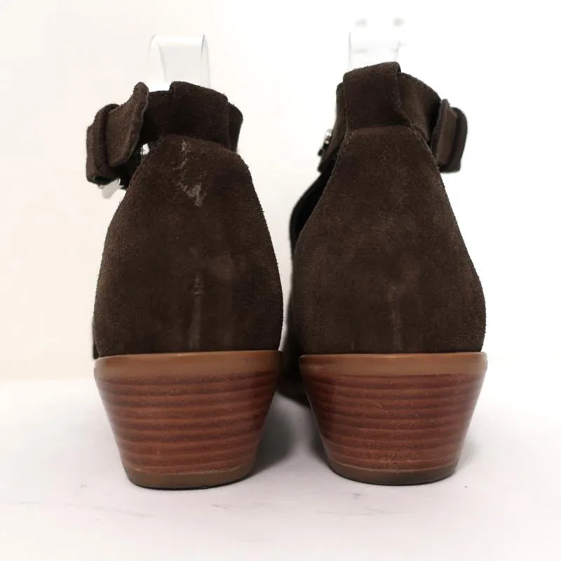 Bottines Rebecca Minkoff Abigail à boucle en daim marron taille 9 avec découpes