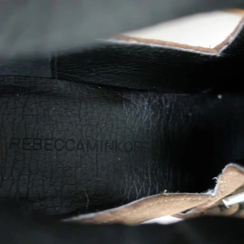 Bottines Rebecca Minkoff Abigail à boucle en daim marron taille 9 avec découpes