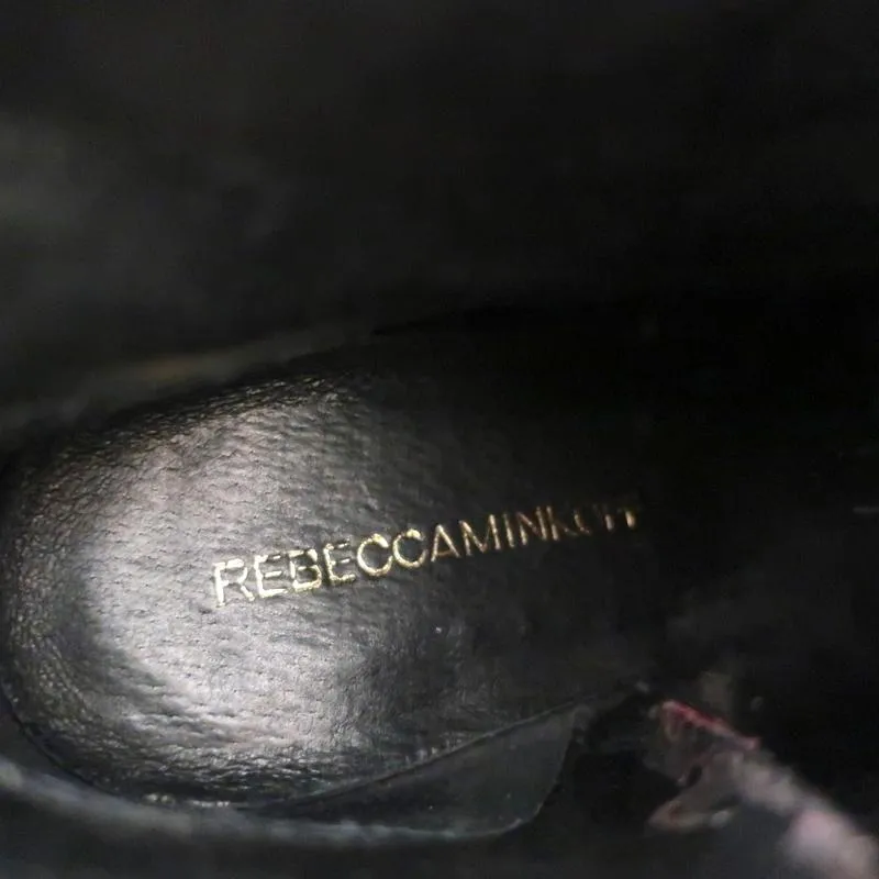 Bottines Rebecca Minkoff à franges en suédine vin Ilan, pointure 9, bout pointu