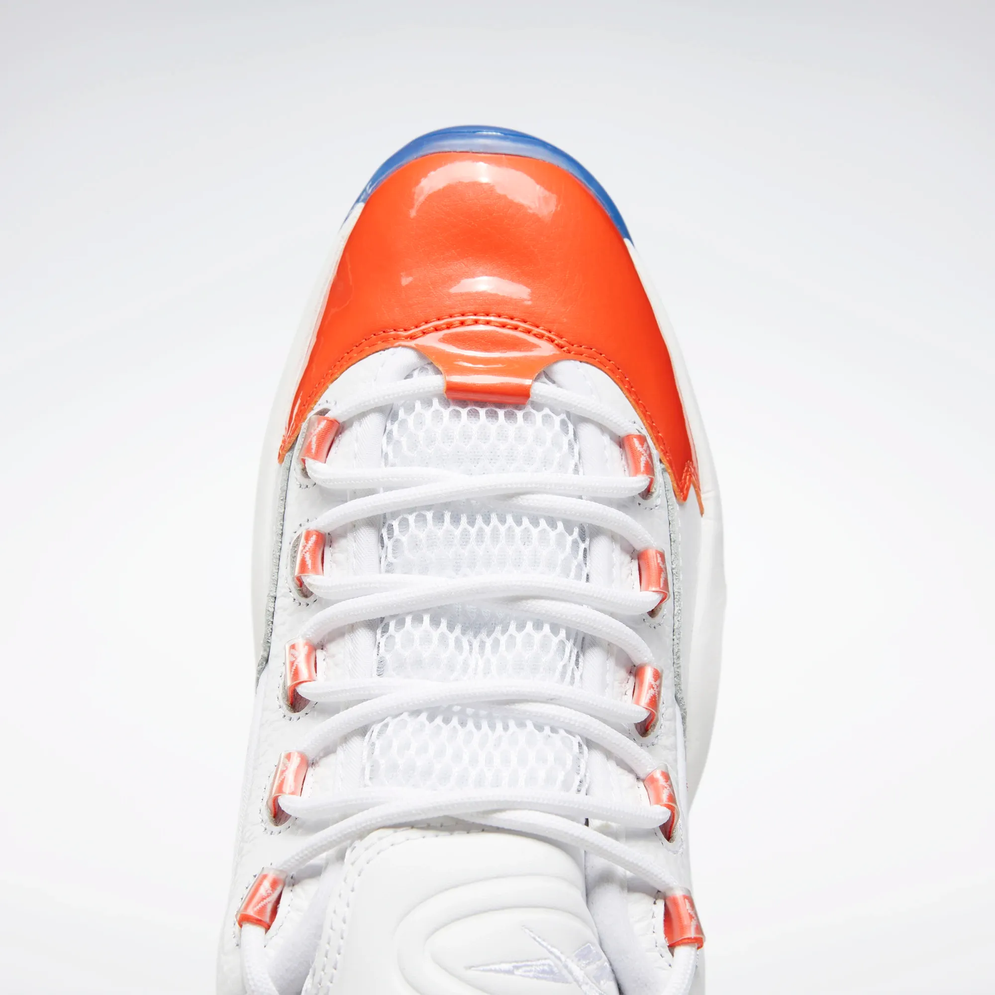 Chaussures de basketball Reebok Question Low pour homme - Blanc / Orange vif / Reebok Ice-A1