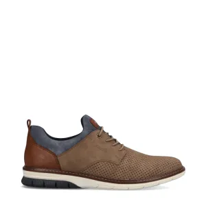 Rieker Chaussure Homme Dustin 50 Perforée en Fango Taupe
