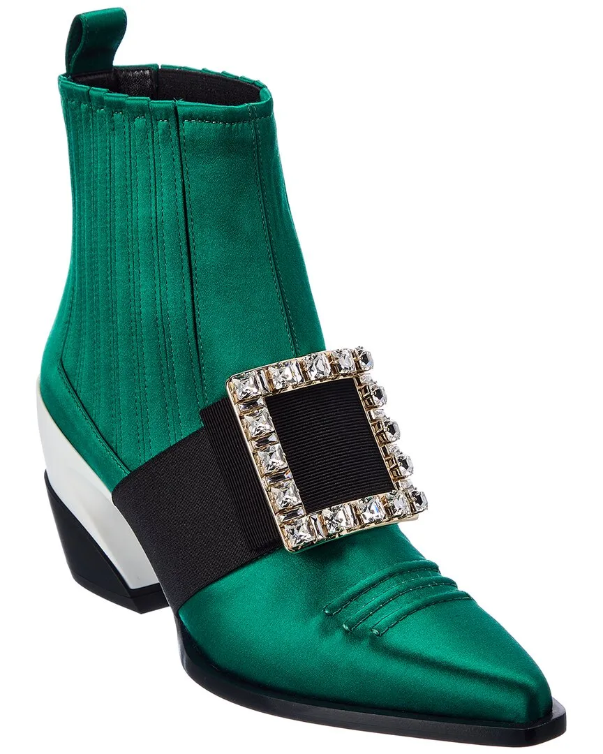 Roger Vivier Bottines en Satin Viv Tex_Roger-Vivier