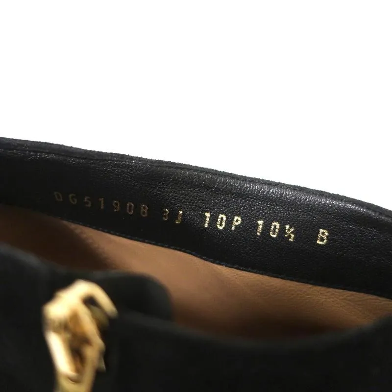 Bottines à Plateforme Salvatore Ferragamo en Suède Noir Taille 10.5 Bottes à Cheville à Talon Haut