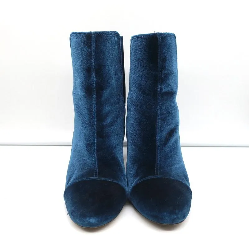 Bottes chelsea en velours Sam Edelman Bleu Taille 9.5 Bottines à talon haut