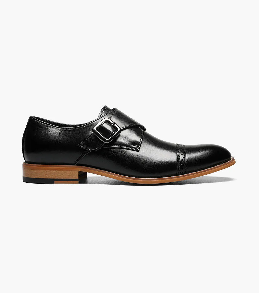 Chaussures à bride Stacy Adams DESMOND avec bout capucine - Noir