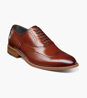 Stacy Adams DUNBAR Chaussures Oxford Wingtip Jumbo - Cognac