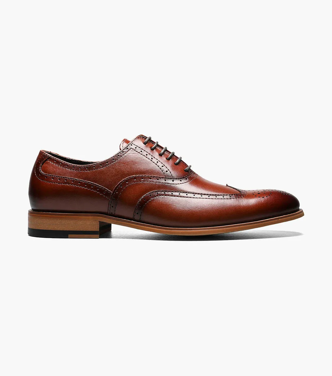 Stacy Adams DUNBAR Chaussures Oxford Wingtip Jumbo - Cognac